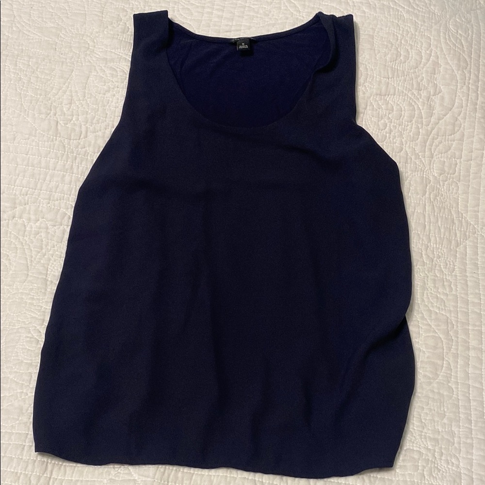 Ann Taylor Blue Sleeveless Tank Top